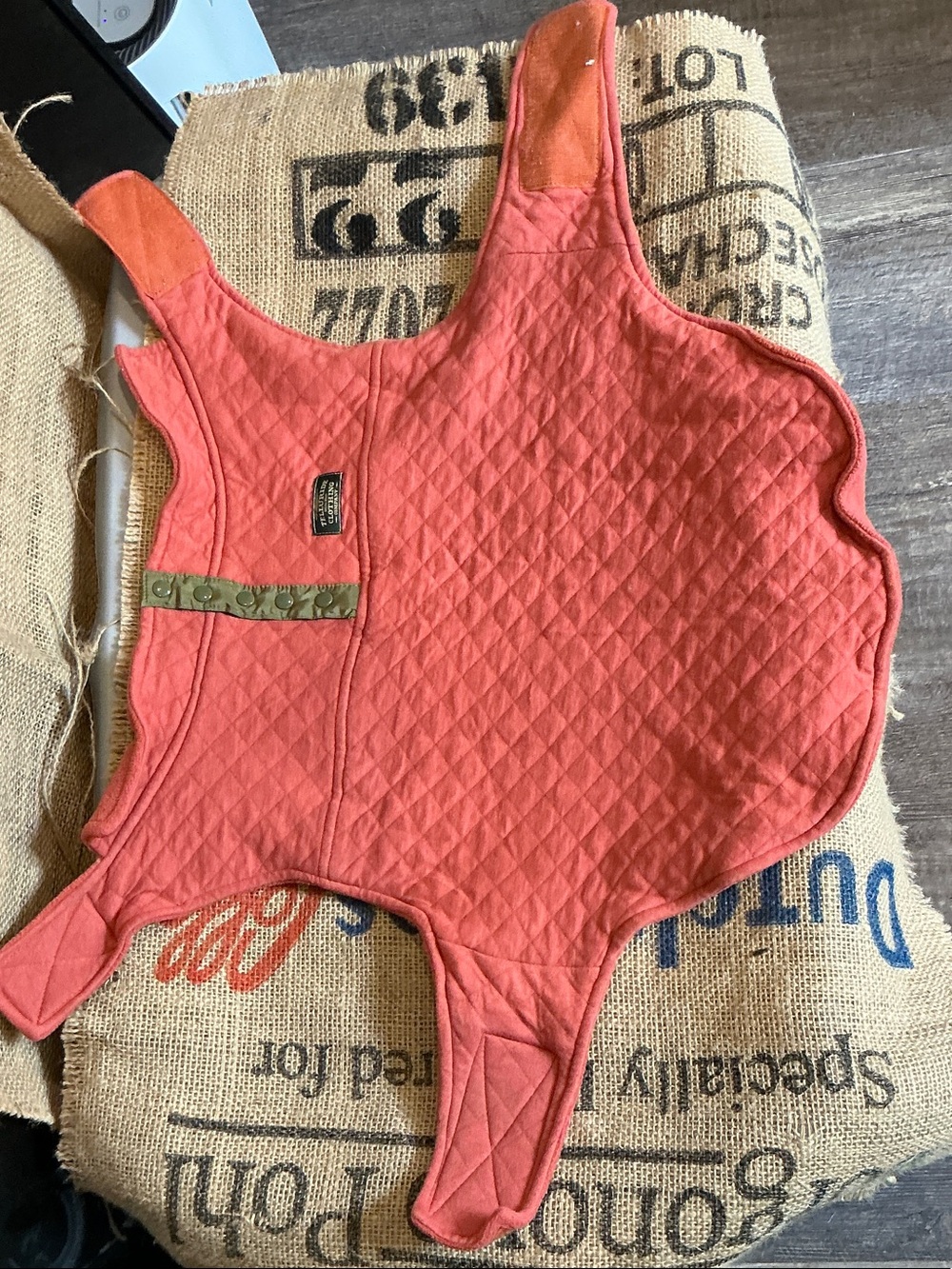 🐶Telluride Quilted Coral Dog Vest with Snap Closure